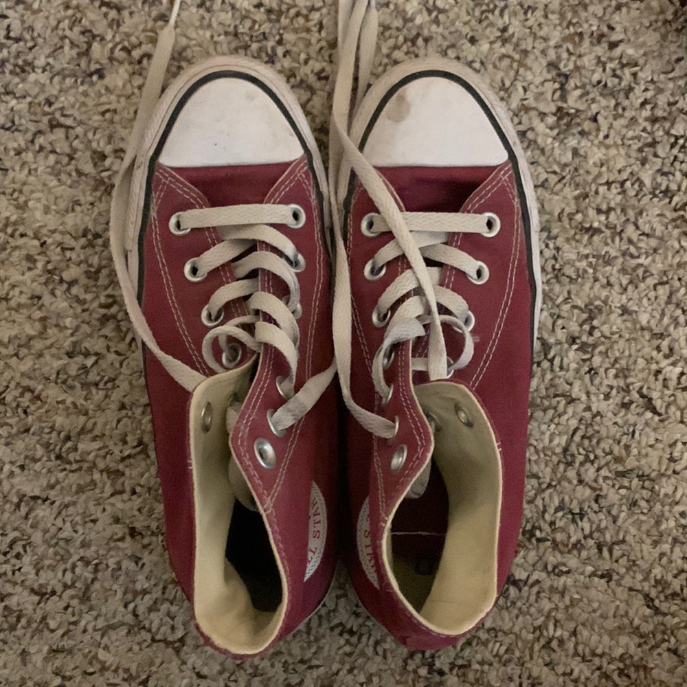 Red high top converse